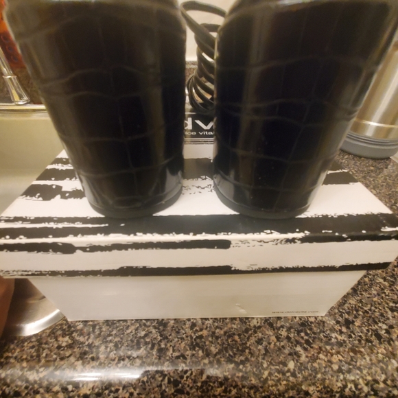 DV DOLCE VITA Feeny Block Heel Sandal Strappy Black Size 10 - Picture 3 of 5